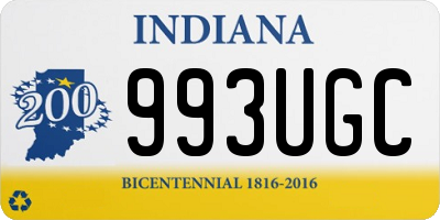 IN license plate 993UGC