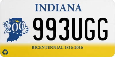 IN license plate 993UGG