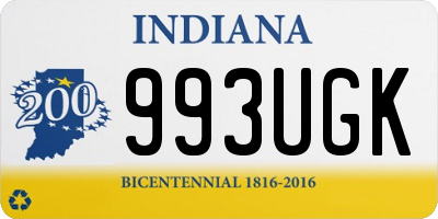 IN license plate 993UGK