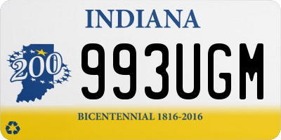 IN license plate 993UGM