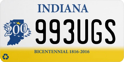 IN license plate 993UGS