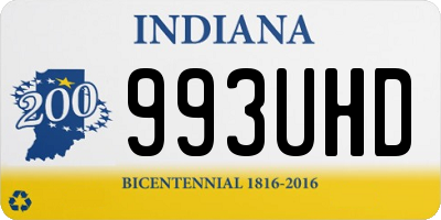 IN license plate 993UHD