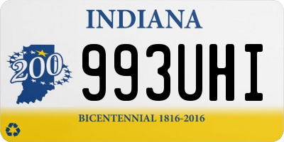 IN license plate 993UHI