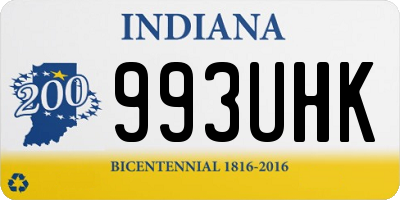 IN license plate 993UHK