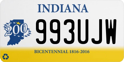 IN license plate 993UJW