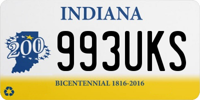 IN license plate 993UKS