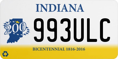 IN license plate 993ULC