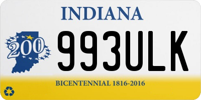 IN license plate 993ULK