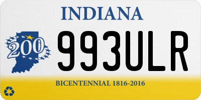 IN license plate 993ULR