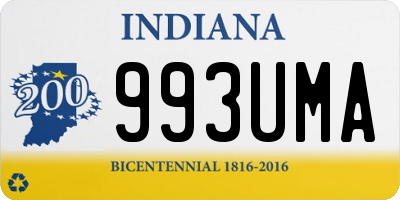 IN license plate 993UMA