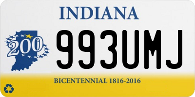 IN license plate 993UMJ