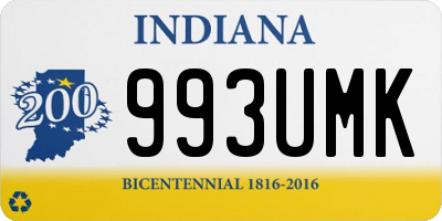 IN license plate 993UMK