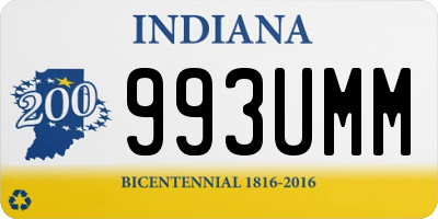 IN license plate 993UMM