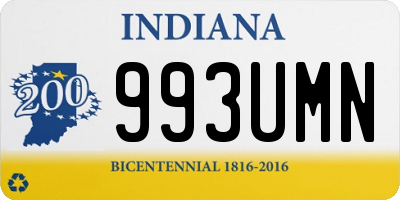 IN license plate 993UMN