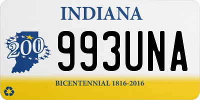 IN license plate 993UNA