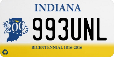 IN license plate 993UNL