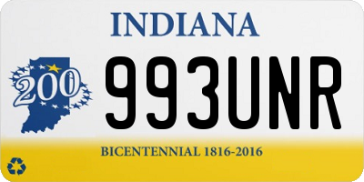 IN license plate 993UNR