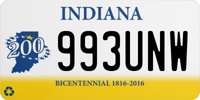 IN license plate 993UNW