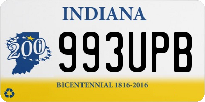 IN license plate 993UPB