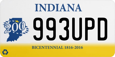 IN license plate 993UPD