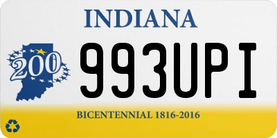 IN license plate 993UPI