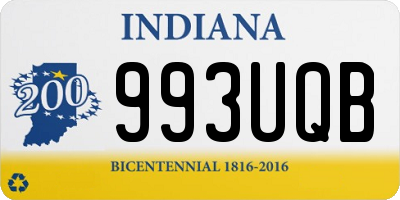 IN license plate 993UQB