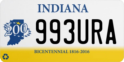 IN license plate 993URA