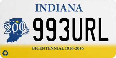 IN license plate 993URL