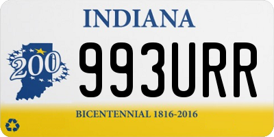 IN license plate 993URR