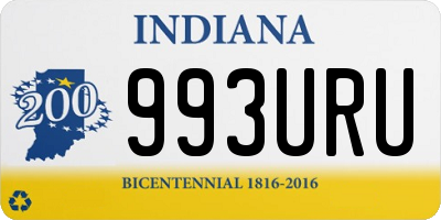 IN license plate 993URU