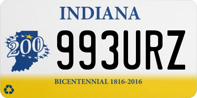 IN license plate 993URZ