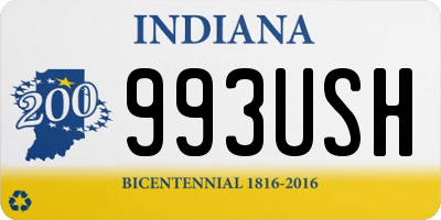 IN license plate 993USH