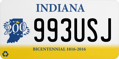 IN license plate 993USJ