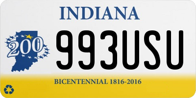 IN license plate 993USU