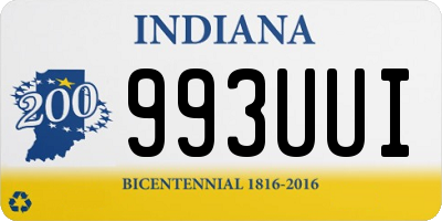 IN license plate 993UUI