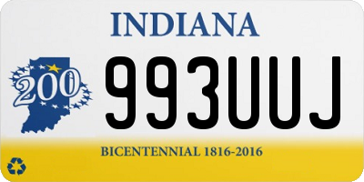 IN license plate 993UUJ