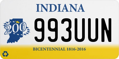 IN license plate 993UUN