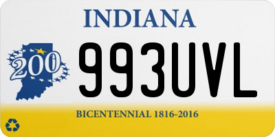 IN license plate 993UVL