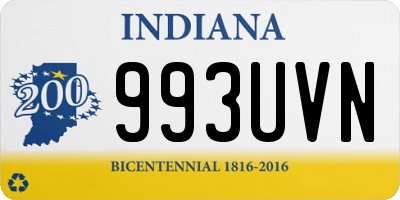 IN license plate 993UVN