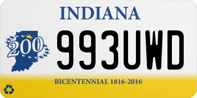 IN license plate 993UWD