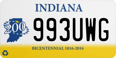 IN license plate 993UWG