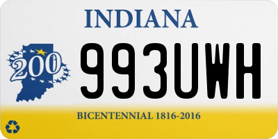 IN license plate 993UWH