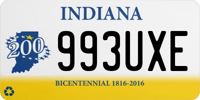 IN license plate 993UXE