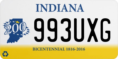 IN license plate 993UXG