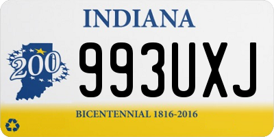 IN license plate 993UXJ