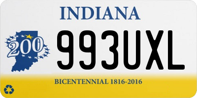 IN license plate 993UXL