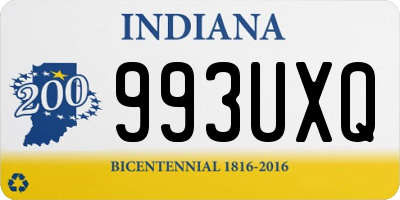 IN license plate 993UXQ