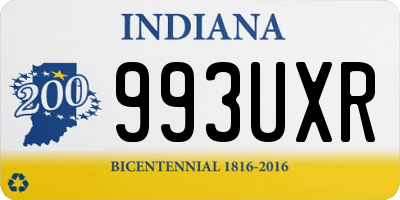 IN license plate 993UXR