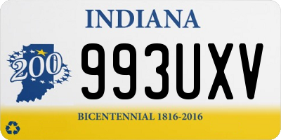 IN license plate 993UXV