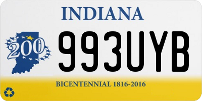 IN license plate 993UYB